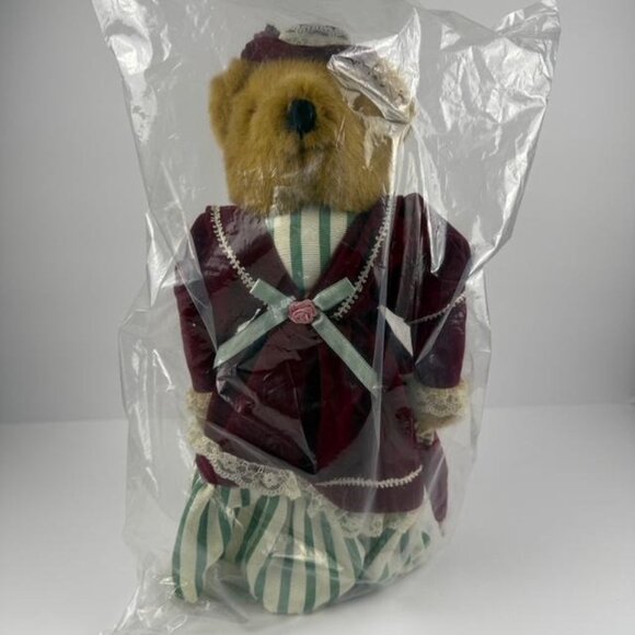 Vintage 1990s Avon Victorian Teddy Bear - New in Bag with Certificate With Stand - Picture 1 of 10